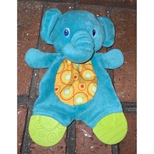 Bright Starts Elephant Blue Teether Crinkle Plush Soother